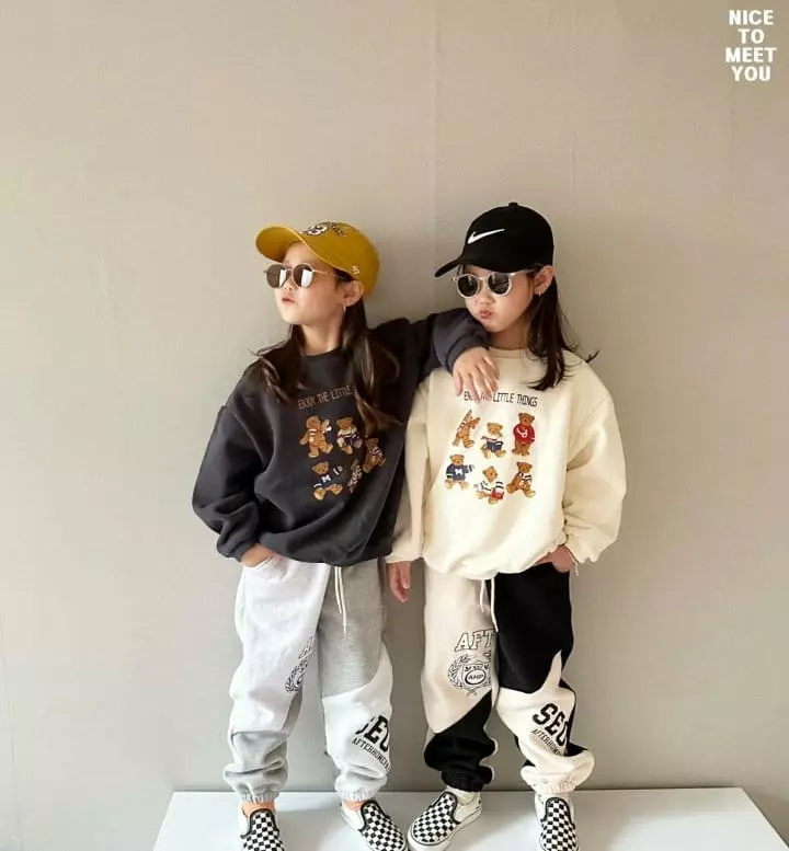 Nice To Meet You - Korean Children Fashion - #childrensboutique - Joy Bear Sweatshirt - 2