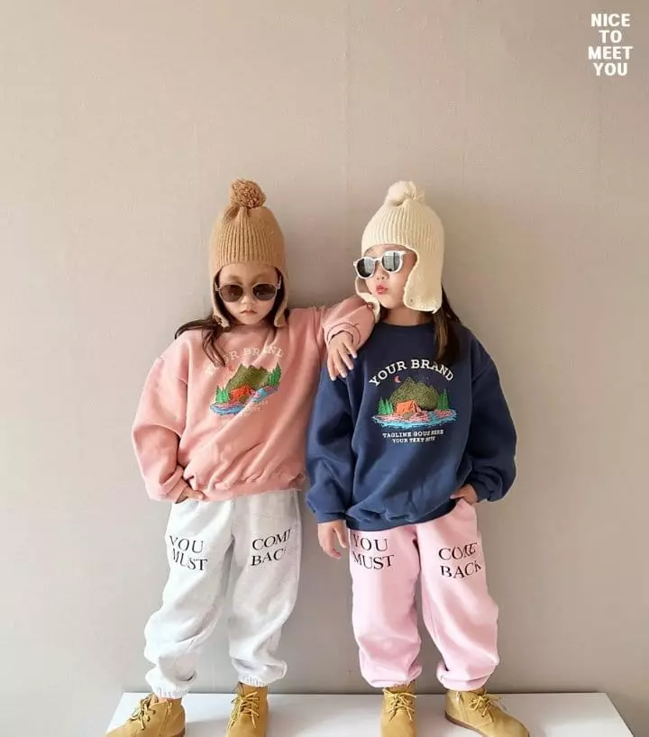Nice To Meet You - Korean Children Fashion - #childrensboutique - Camping Sweatshirt