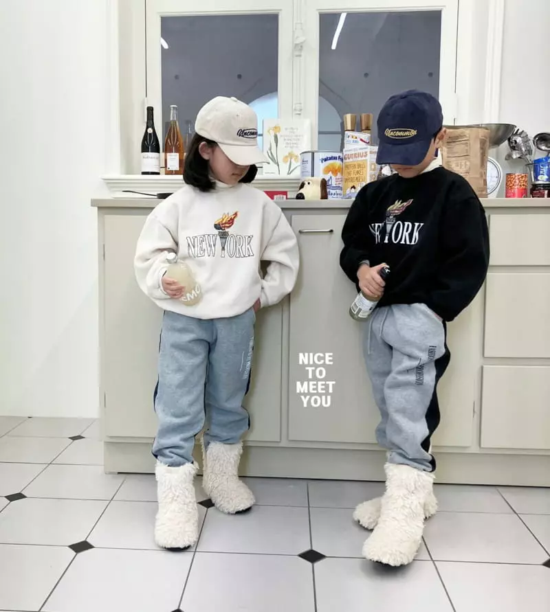 Nice To Meet You - Korean Children Fashion - #designkidswear - New York Sweatshirt
