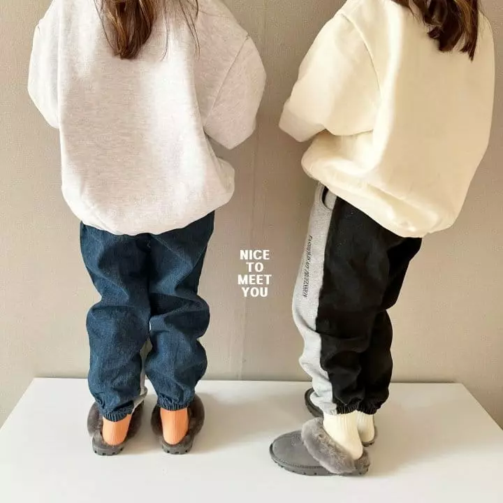 Nice To Meet You - Korean Children Fashion - #fashionkids - Denim Pants - 2