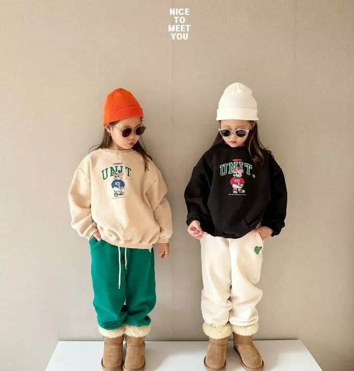 Nice To Meet You - Korean Children Fashion - #kidsshorts - Unit Sweatshirt - 2