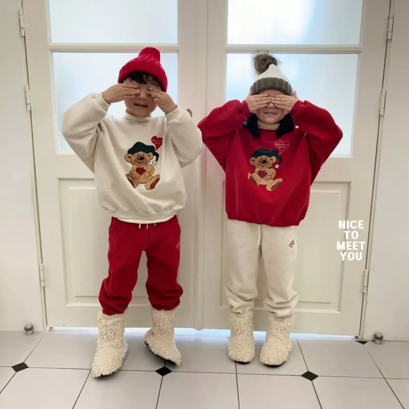 Nice To Meet You - Korean Children Fashion - #kidsstore - Dubble Heart Pants - 3