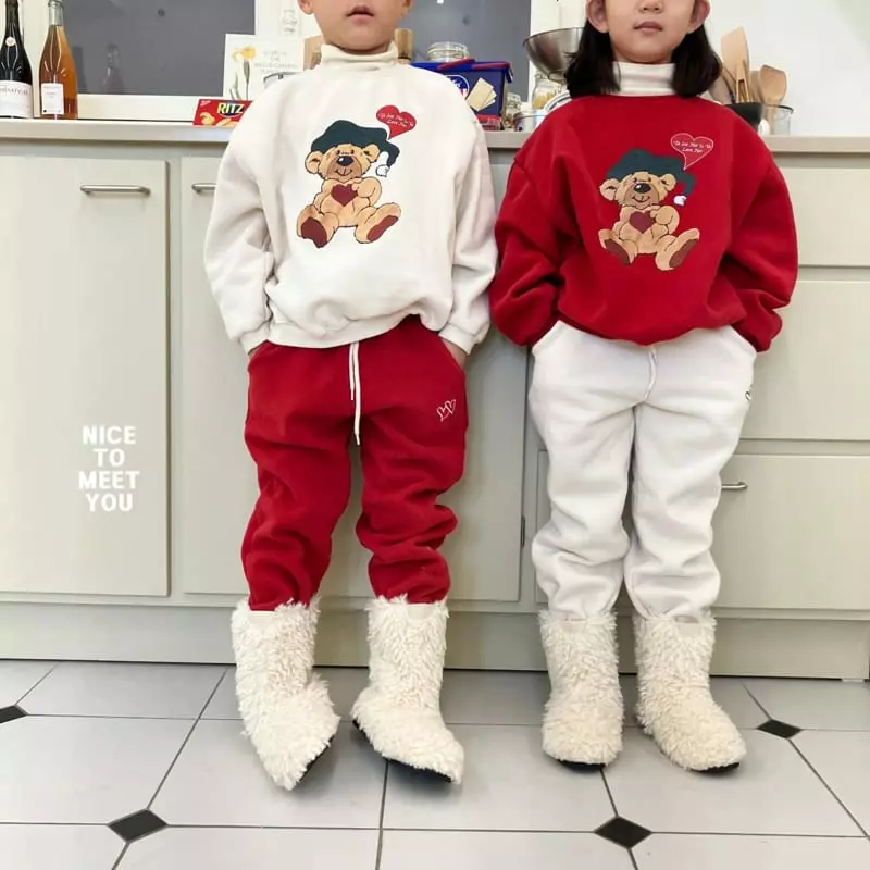 Nice To Meet You - Korean Children Fashion - #kidsstore - Dubble Heart Pants - 4