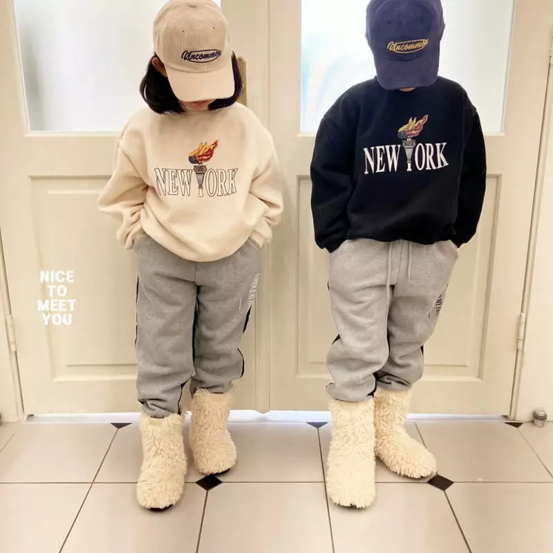 Nice To Meet You - Korean Children Fashion - #littlefashionista - New York Sweatshirt - 8