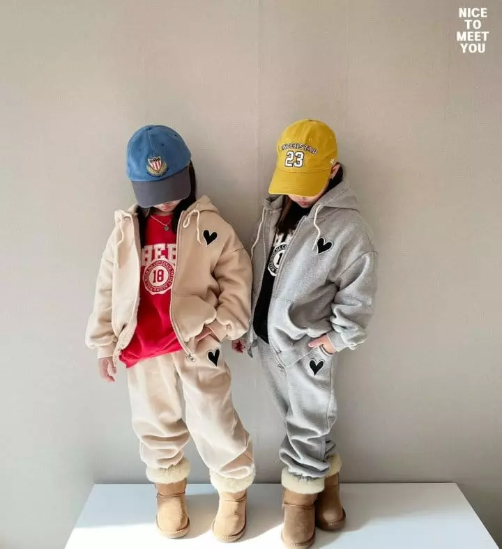 Nice To Meet You - Korean Children Fashion - #magicofchildhood - Heart Zip-up - 2