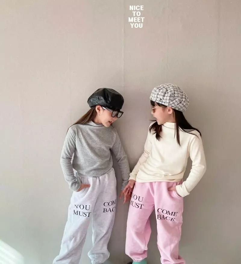 Nice To Meet You - Korean Children Fashion - #minifashionista - Latte Turtleneck Tee