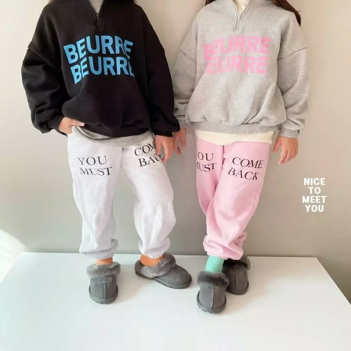 Nice To Meet You - Korean Children Fashion - #minifashionista - Butter Collar Sweatshirt