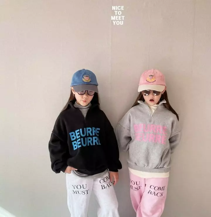 Nice To Meet You - Korean Children Fashion - #prettylittlegirls - Butter Collar Sweatshirt - 2