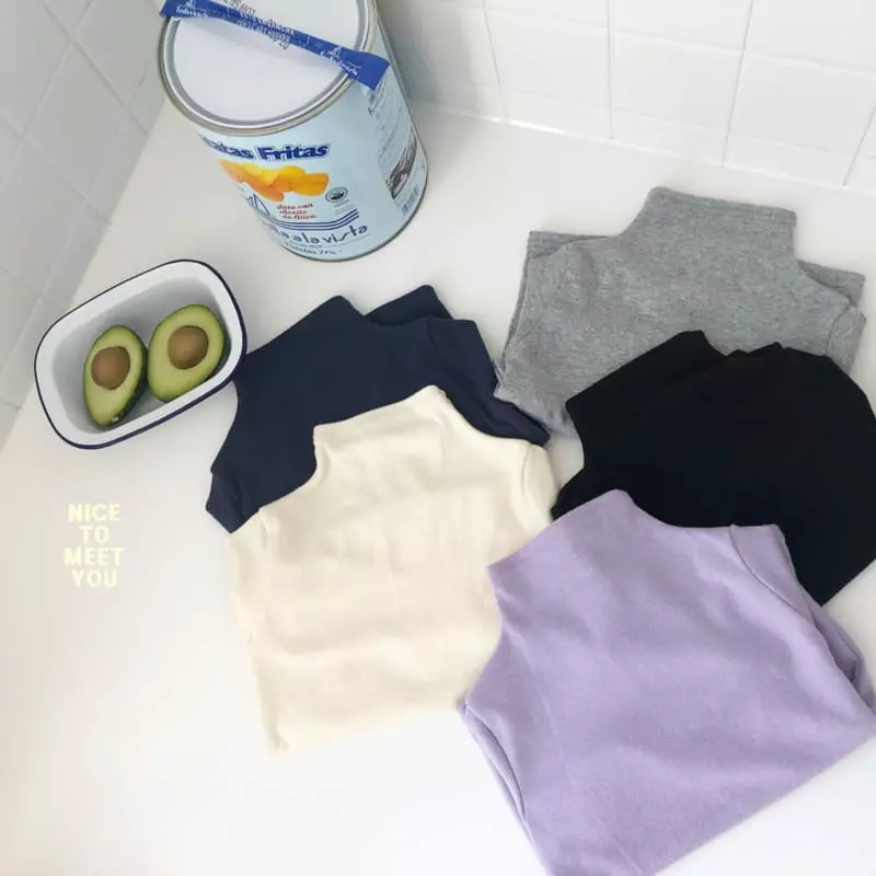 Nice To Meet You - Korean Children Fashion - #todddlerfashion - Latte Turtleneck Tee - 3