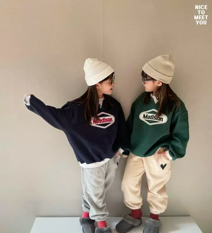 Nice To Meet You - Korean Children Fashion - #toddlerclothing - Medison Sweatshirt