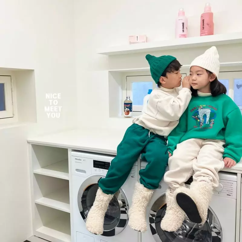Nice To Meet You - Korean Children Fashion - #toddlerclothing - Good Time Sweatshirt - 12