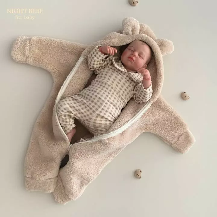 Night Bebe - Korean Baby Fashion - #babyboutique - Bear Bodysuit 1m - 8