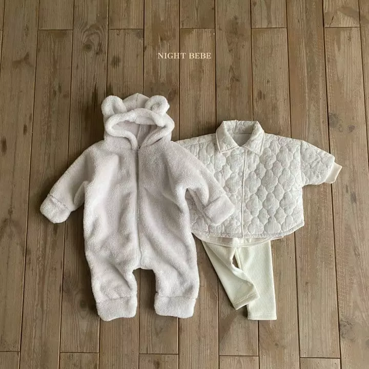 Night Bebe - Korean Baby Fashion - #babyclothing - Bear Bodysuit 1m with doll - 11