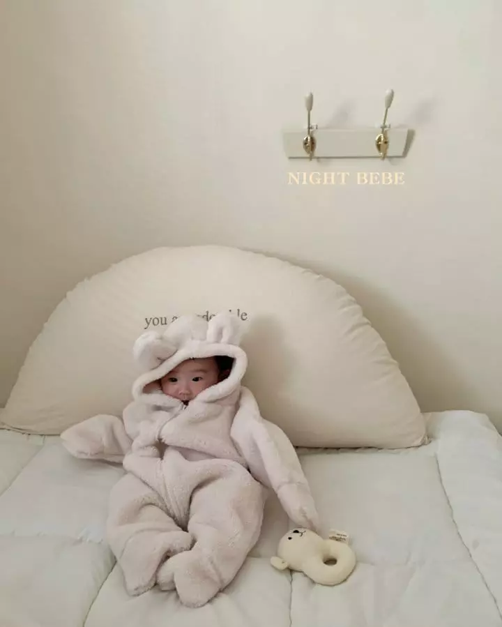Night Bebe - Korean Baby Fashion - #babyoninstagram - Bear Bodysuit 1m with doll