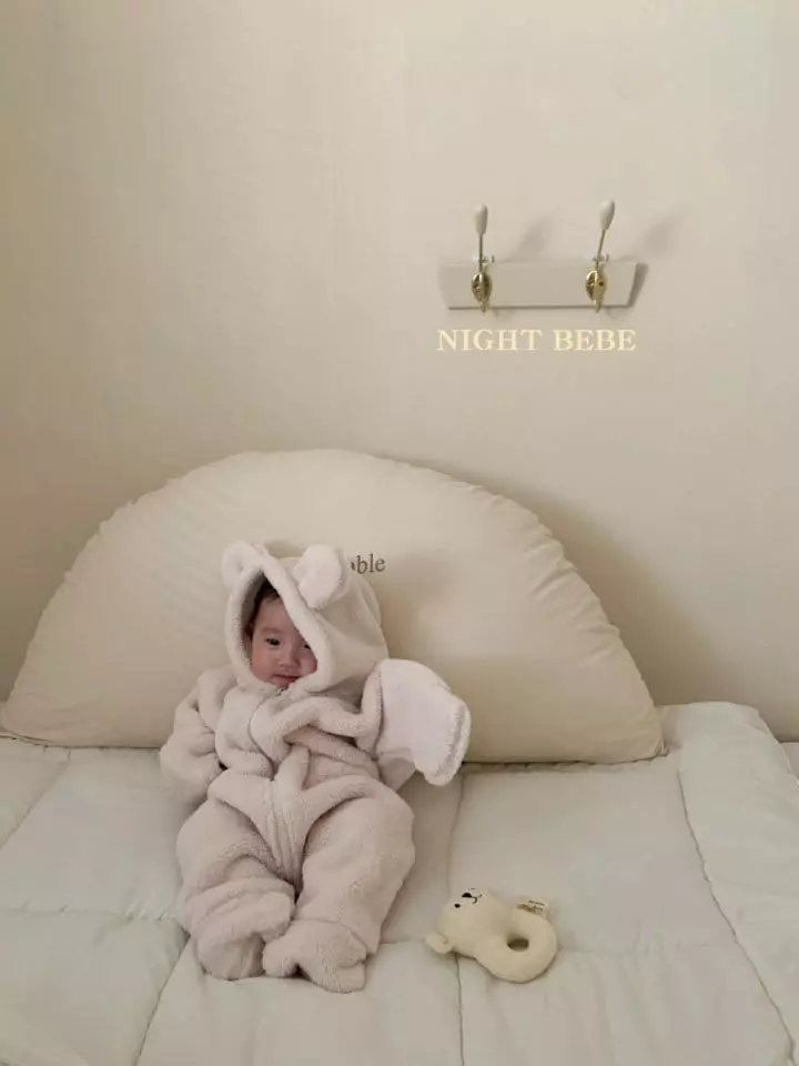 Night Bebe - Korean Baby Fashion - #babyootd - Bear Bodysuit 1m with doll - 2
