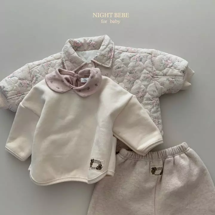 Night Bebe - Korean Baby Fashion - #babyootd - Rose Quilting Jacket with Mom - 4