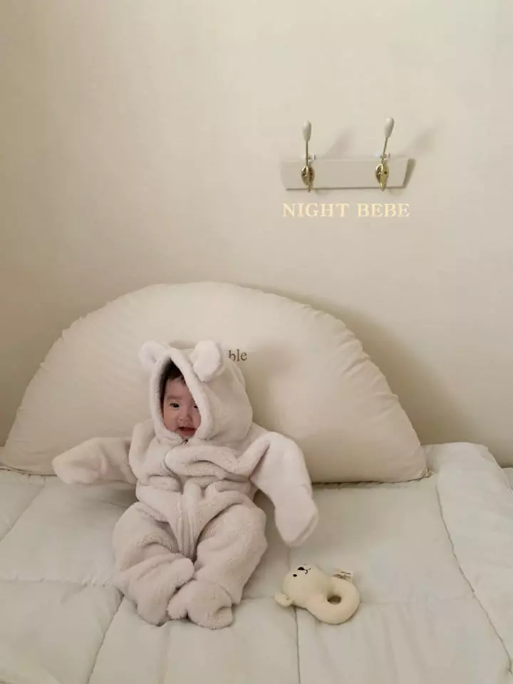 Night Bebe - Korean Baby Fashion - #babyoutfit - Bear Bodysuit 1m with doll - 3