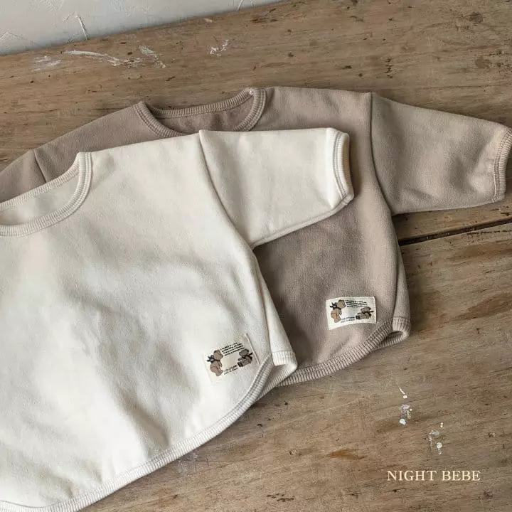 Night Bebe - Korean Baby Fashion - #babyoutfit - Bear Label Tee