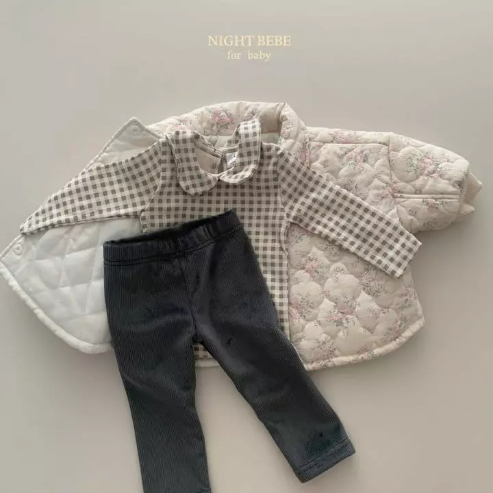 Night Bebe - Korean Baby Fashion - #babywear - Rose Quilting Jacket with Mom - 6