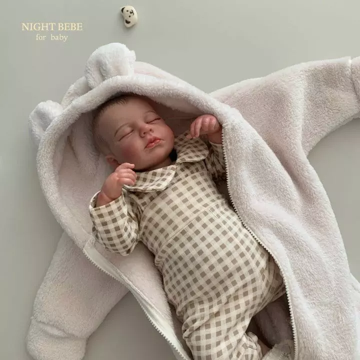 Night Bebe - Korean Baby Fashion - #onlinebabyshop - Bear Bodysuit 1m - 6
