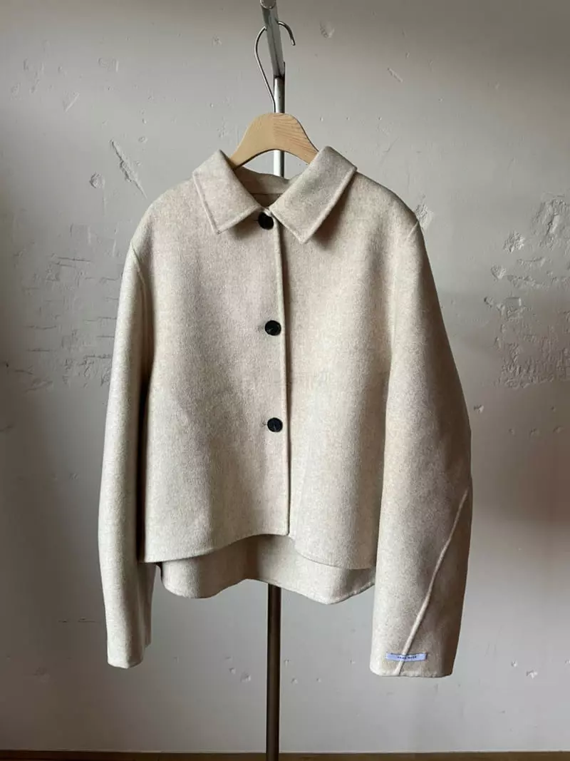 Nyunyu Wear - Korean Women Fashion - #momslook - Unbal Crop Coat - 12