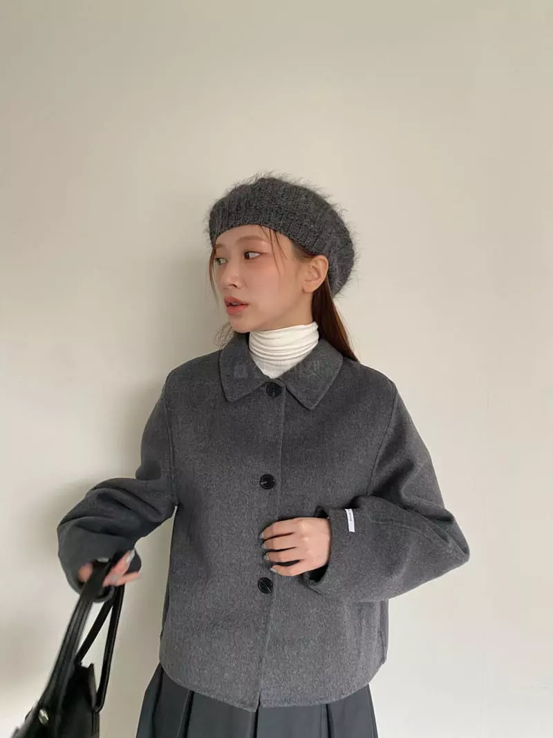 Nyunyu Wear - Korean Women Fashion - #momslook - Unbal Crop Coat - 2