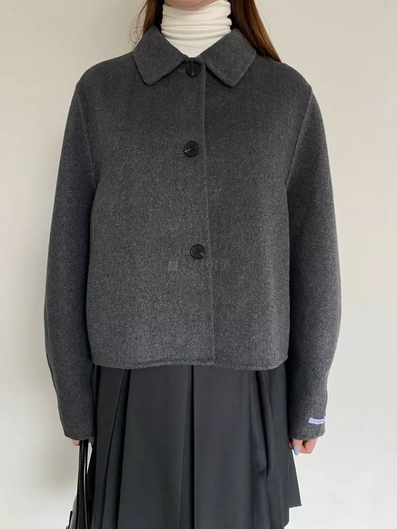 Nyunyu Wear - Korean Women Fashion - #momslook - Unbal Crop Coat - 6