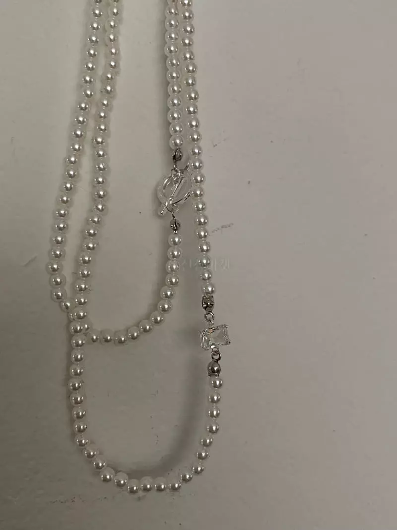 Nyunyu Wear - Korean Women Fashion - #momslook - N Small Pearl Necklace - 6