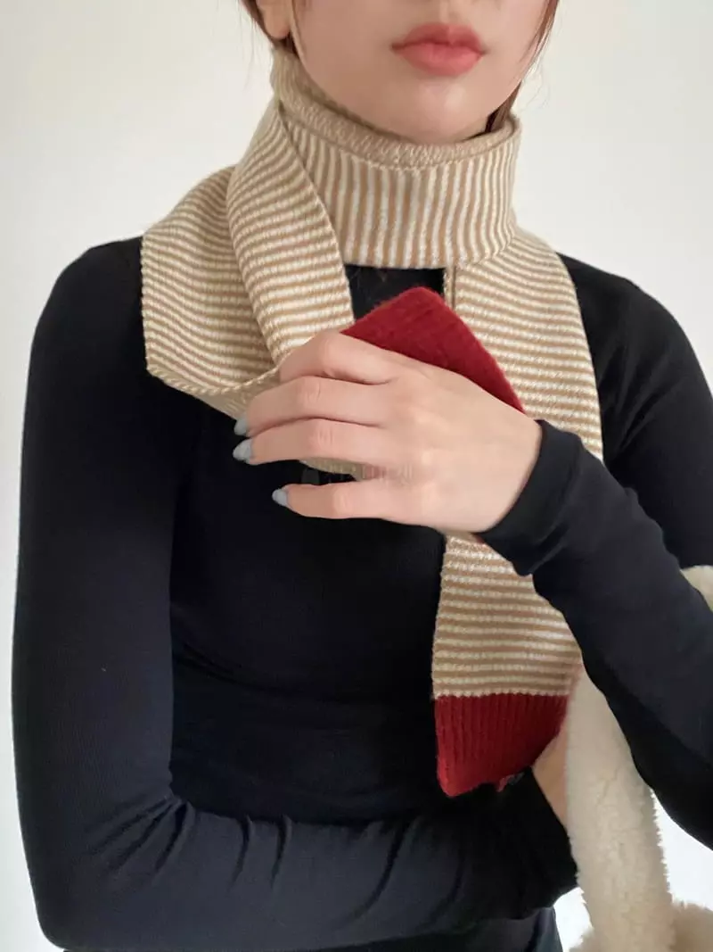 Nyunyu Wear - Korean Women Fashion - #momslook - MF Stripes Muffler - 6