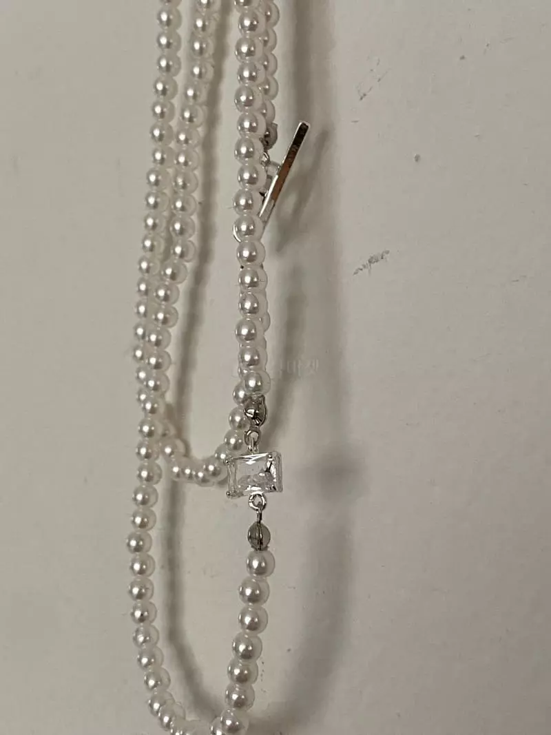 Nyunyu Wear - Korean Women Fashion - #womensfashion - N Small Pearl Necklace - 7