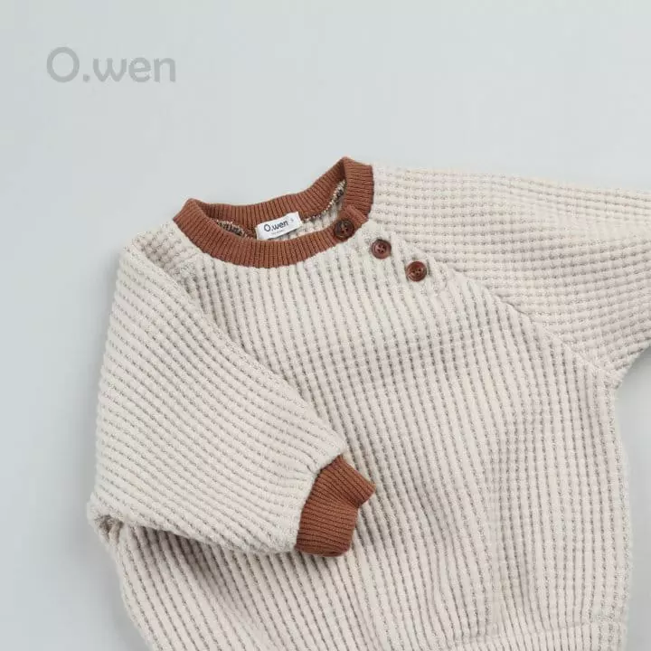 O Wen - Korean Baby Fashion - #babyboutique - Bebe Waffle Sweatshirt - 11