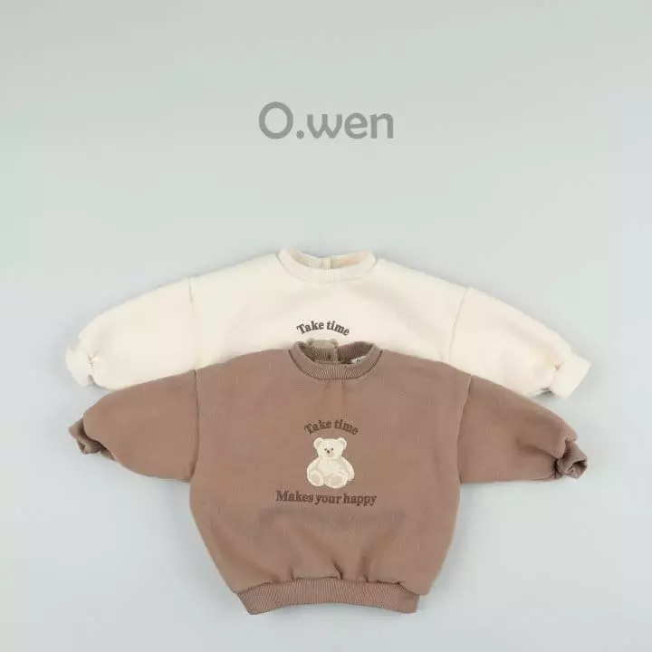 O Wen - Korean Baby Fashion - #babyclothing - Bebe Happy Bear Sweatshirt