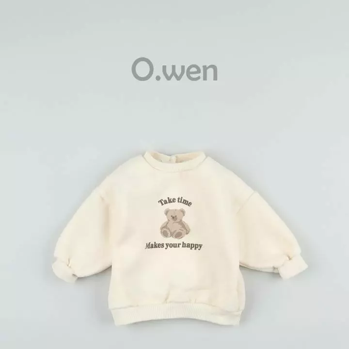 O Wen - Korean Baby Fashion - #babyoutfit - Bebe Happy Bear Sweatshirt - 8
