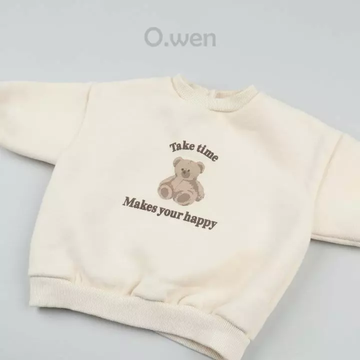 O Wen - Korean Baby Fashion - #babyoutfit - Bebe Happy Bear Sweatshirt - 9