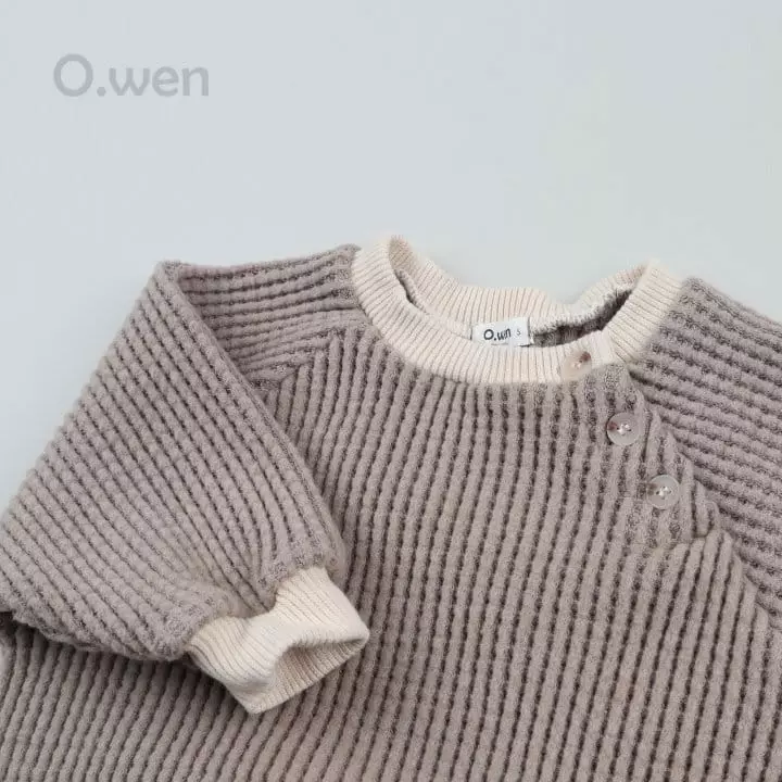 O Wen - Korean Baby Fashion - #onlinebabyboutique - Bebe Waffle Sweatshirt - 9
