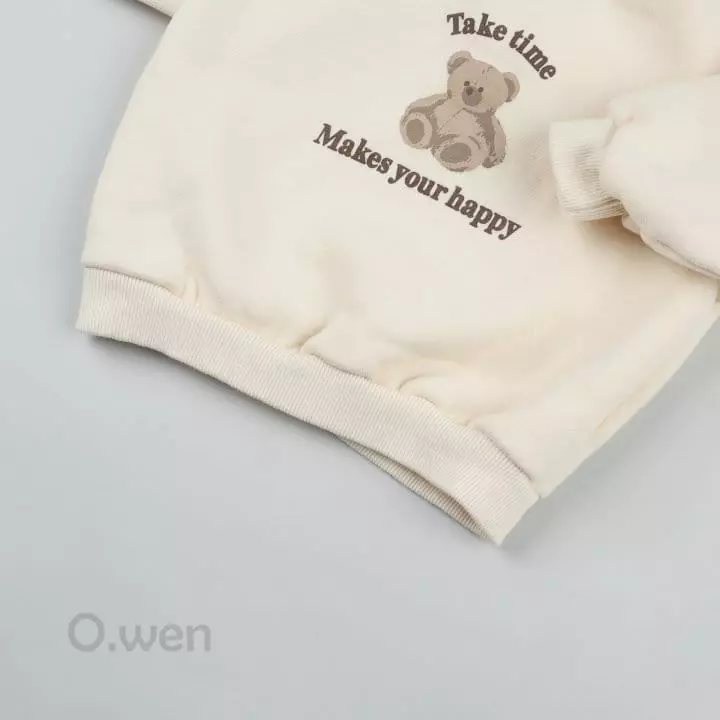 O Wen - Korean Baby Fashion - #onlinebabyshop - Bebe Happy Bear Sweatshirt - 12
