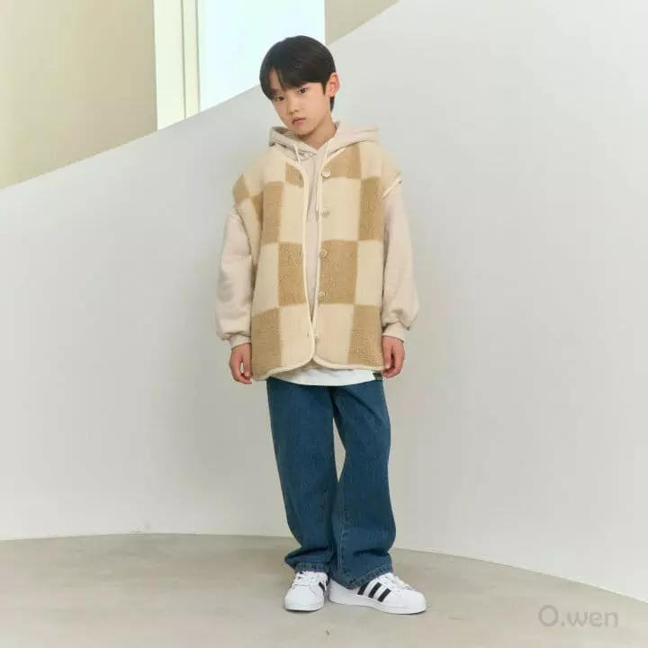 O Wen - Korean Children Fashion - #childofig - Check Boxy Vest - 8