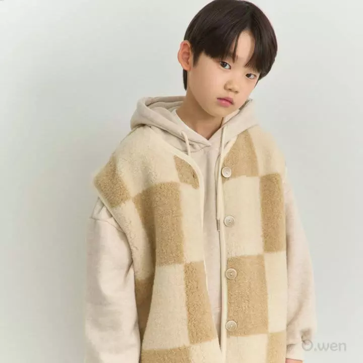 O Wen - Korean Children Fashion - #childrensboutique - Check Boxy Vest - 9