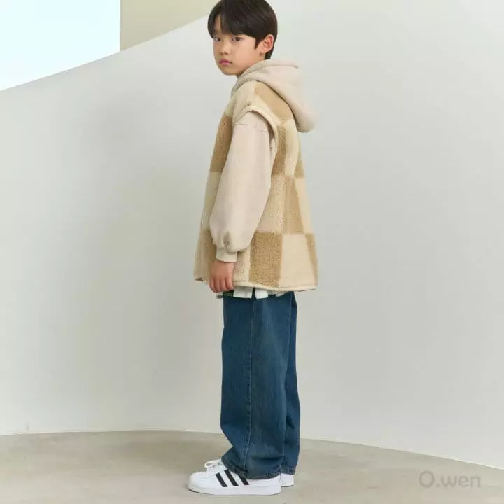O Wen - Korean Children Fashion - #designkidswear - Check Boxy Vest - 10