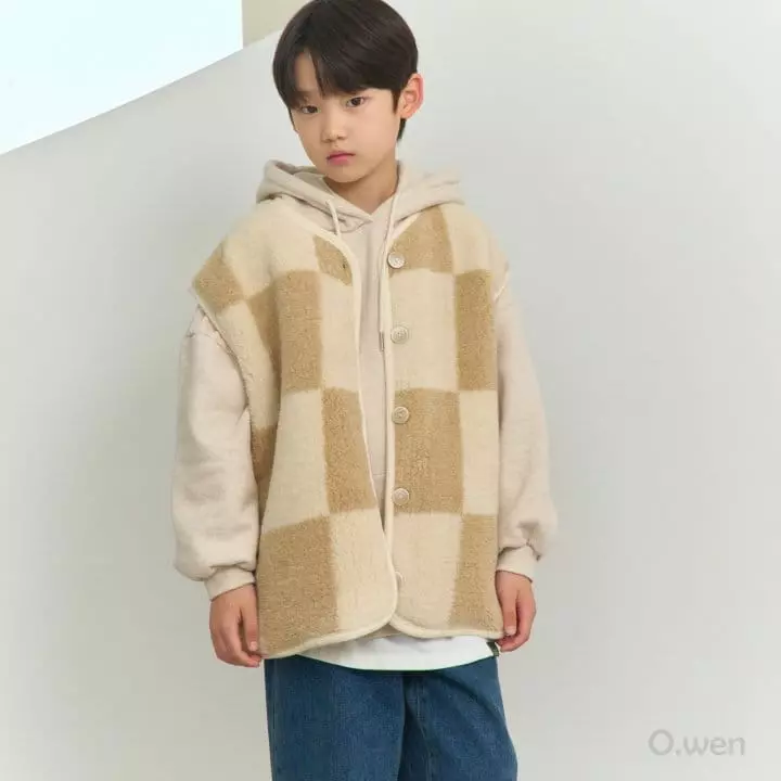 O Wen - Korean Children Fashion - #stylishchildhood - Check Boxy Vest - 7