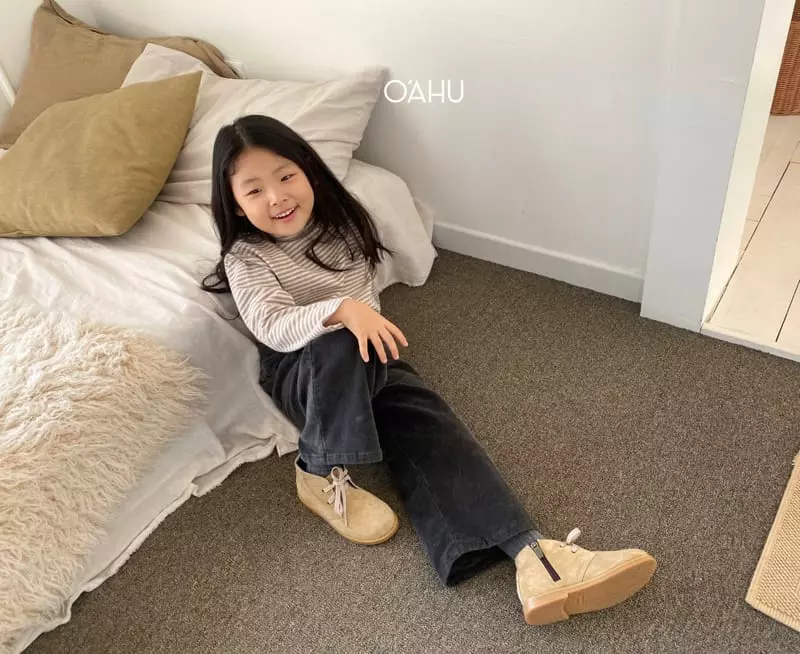 O'ahu - Korean Children Fashion - #Kfashion4kids - Hico Stripes Turtleneck Tee - 2
