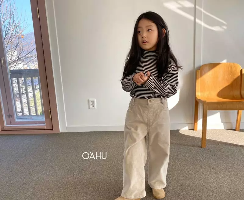 O'ahu - Korean Children Fashion - #discoveringself - Hico Stripes Turtleneck Tee - 11