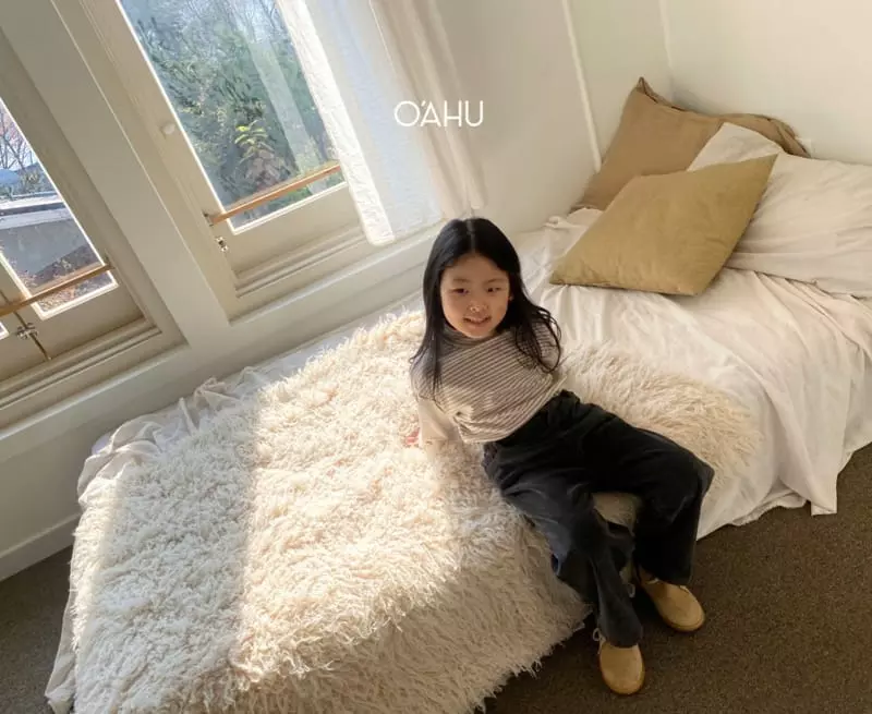 O'ahu - Korean Children Fashion - #kidzfashiontrend - Hico Stripes Turtleneck Tee