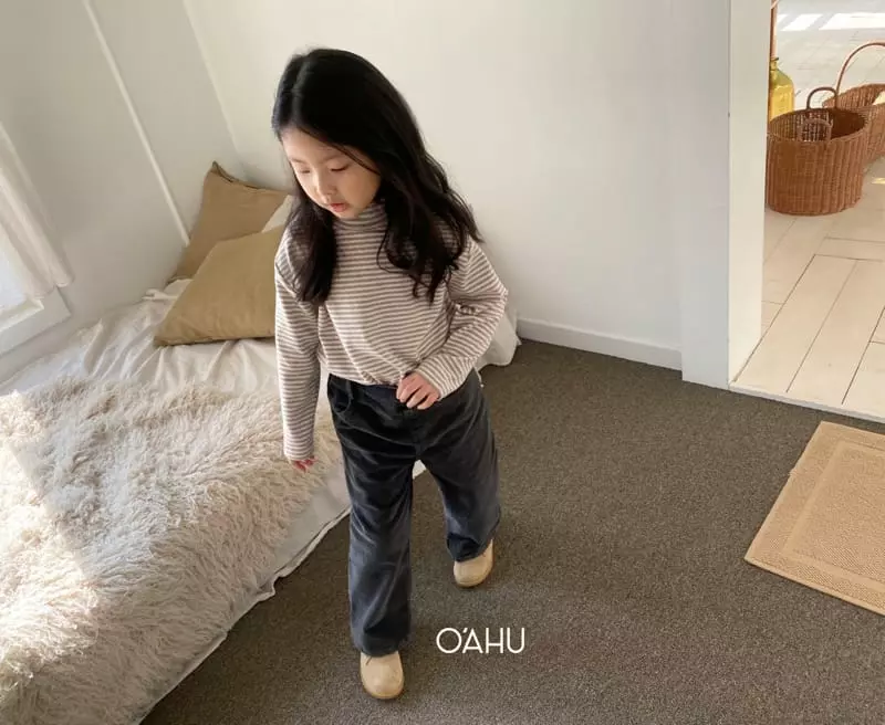 O'ahu - Korean Children Fashion - #prettylittlegirls - Hico Stripes Turtleneck Tee - 6