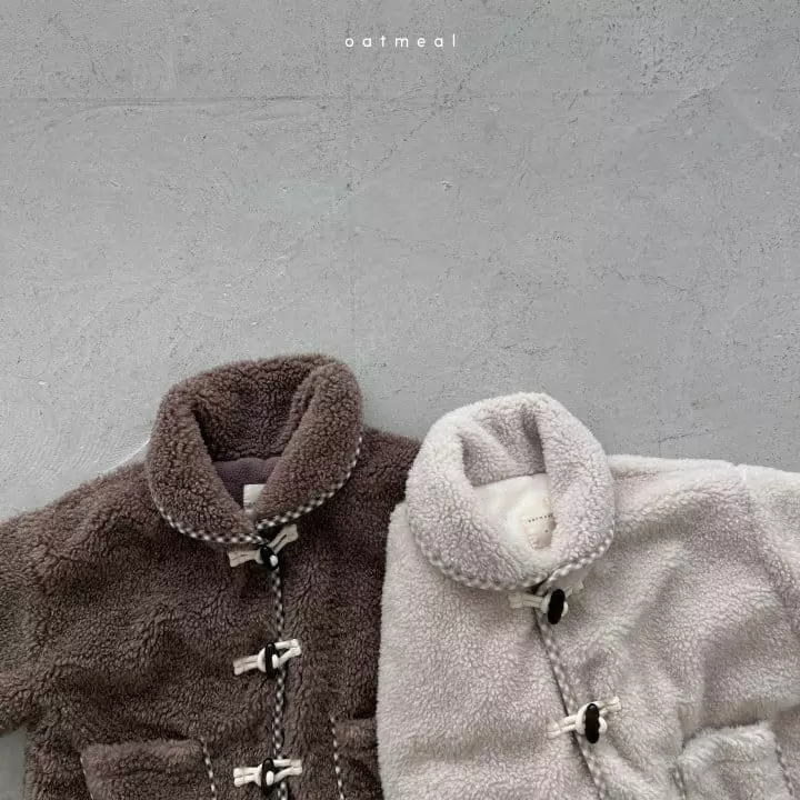 Oatmeal - Korean Children Fashion - #kidzfashiontrend - Terry Jacket