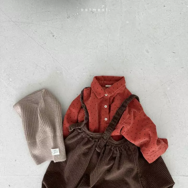 Oatmeal - Korean Children Fashion - #stylishchildhood - Lilang Dot Shirt - 3