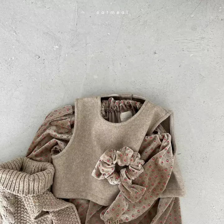 Oatmeal - Korean Children Fashion - #todddlerfashion - Yelling Vest - 5