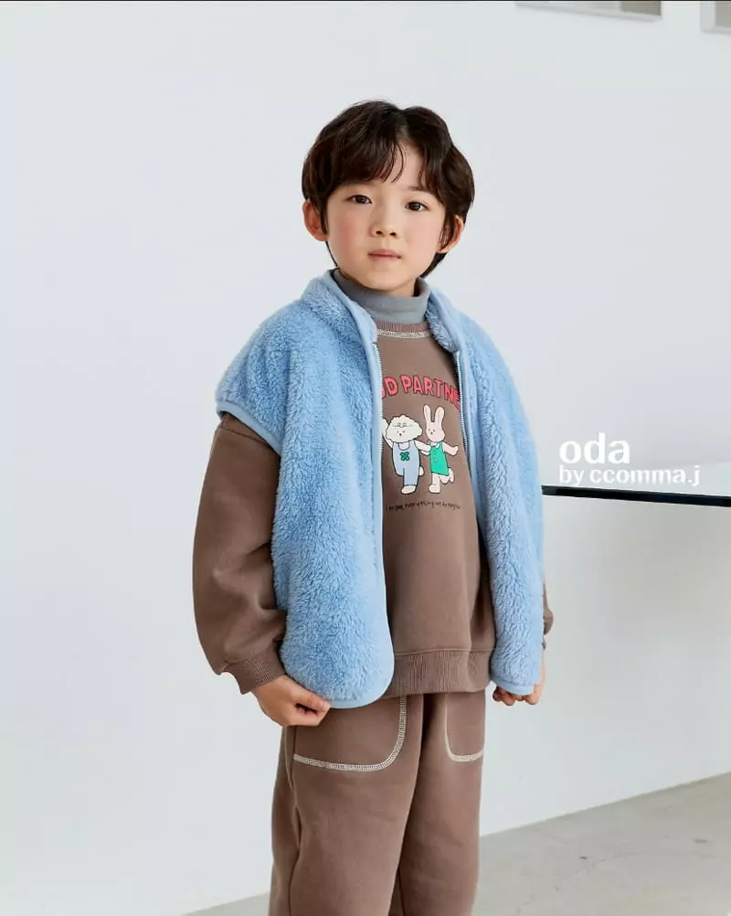 Oda - Korean Children Fashion - #Kfashion4kids - Cozy Fleece Vest Jumper - 2