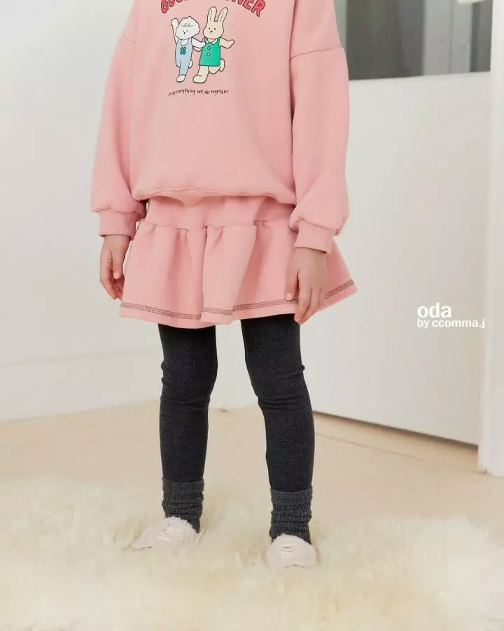 Oda - Korean Children Fashion - #designkidswear - Color Line Skirt Leggings - 2