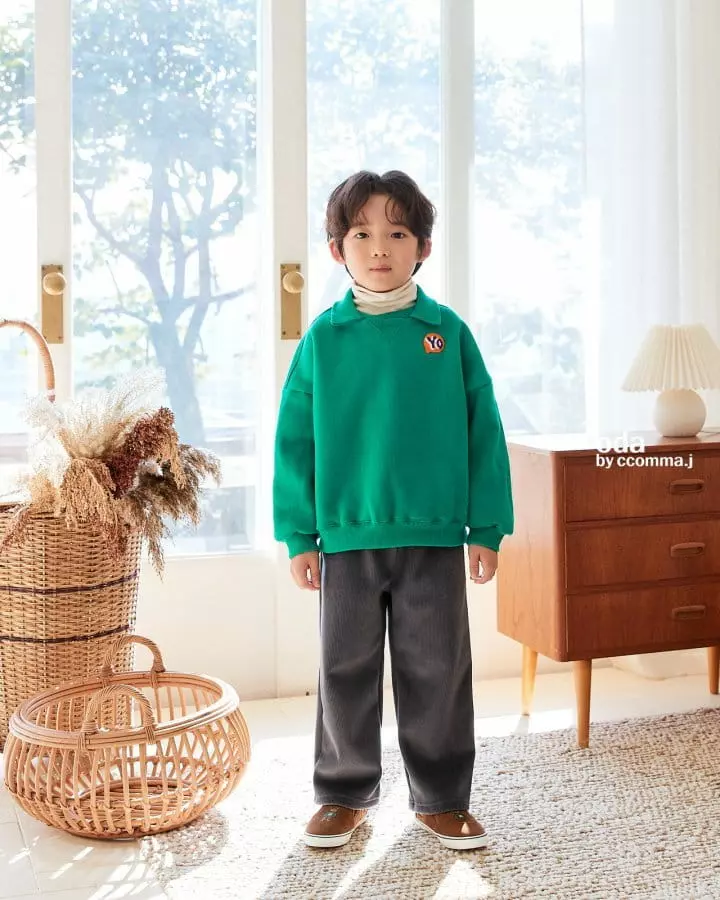 Oda - Korean Children Fashion - #kidsshorts - Blu Sweatshirt - 4